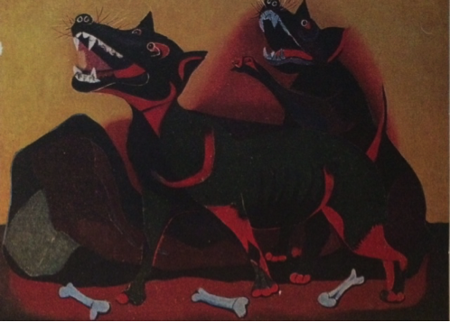 Tamayo’s ferocious dogs — chosen through a chain of emotional memories.